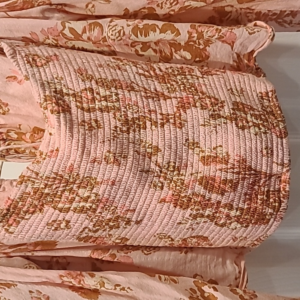 Free People Ruched Pink Top - Picture 6 of 7